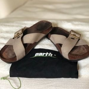 Earth Canvas Slide-on Sandal with Buckle